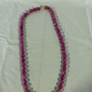 Elegant Pink Beaded Necklace
